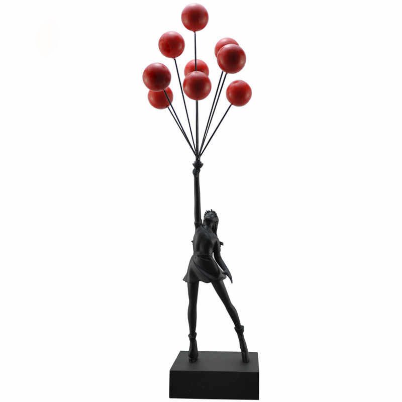 Статуэтка Flying Balloons Girl black Черный Красный Статуэтка Flying Balloons Girl black Черный Красный в Грозном | Loft Concept
