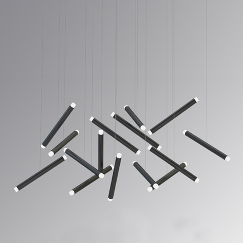 Люстра Dutti D0068 LED Chandelier Modern 14 black Черный в Грозном | Loft Concept 