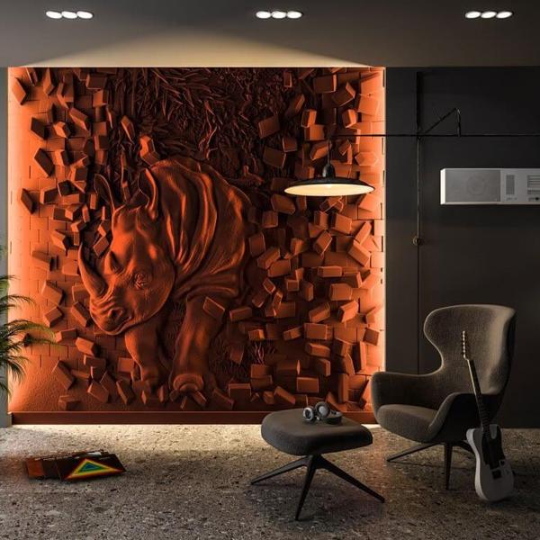 Барельеф RHINOCER Барельеф RHINOCER в Грозном | Loft Concept