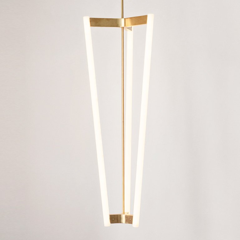 Люстра Michael Anastassiades TUBE CHANDELIER Латунь Белый Люстра Michael Anastassiades TUBE CHANDELIER Латунь Белый в Грозном | Loft Concept