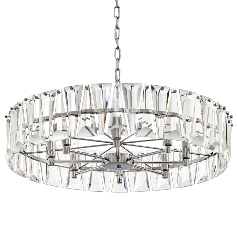 Люстра Ruby Crystal Chandelier Chrome 75 Хром Прозрачное Стекло Люстра Ruby Crystal Chandelier Chrome 75 Хром Прозрачное Стекло в Грозном | Loft Concept