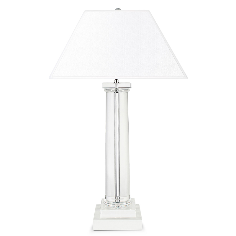 Настольная лампа Eichholtz Table Lamp Kensington Прозрачный Белый Никель Настольная лампа Eichholtz Table Lamp Kensington Прозрачный Белый Никель в Грозном | Loft Concept