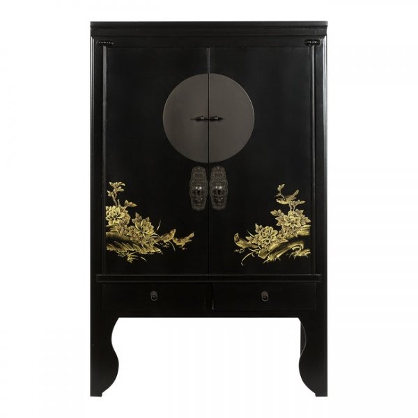 Шкаф Chinese Bird Black Черный Шкаф Chinese Bird Black Черный в Грозном | Loft Concept