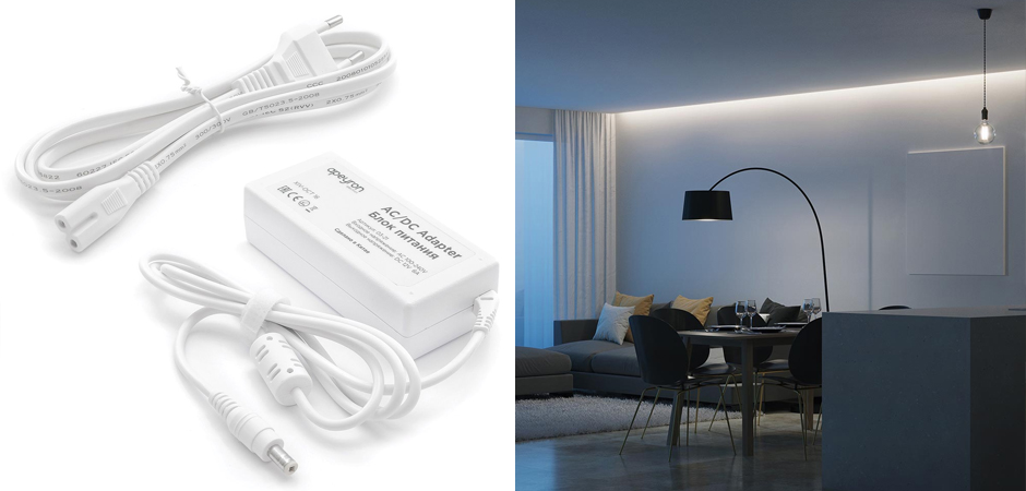 Комплект светодиодной ленты 14,4W/m 60LED/m 5050SMD холодный белый 1M Комплект светодиодной ленты 14,4W/m 60LED/m 5050SMD холодный белый 1M - Loft-Concept в Грозном