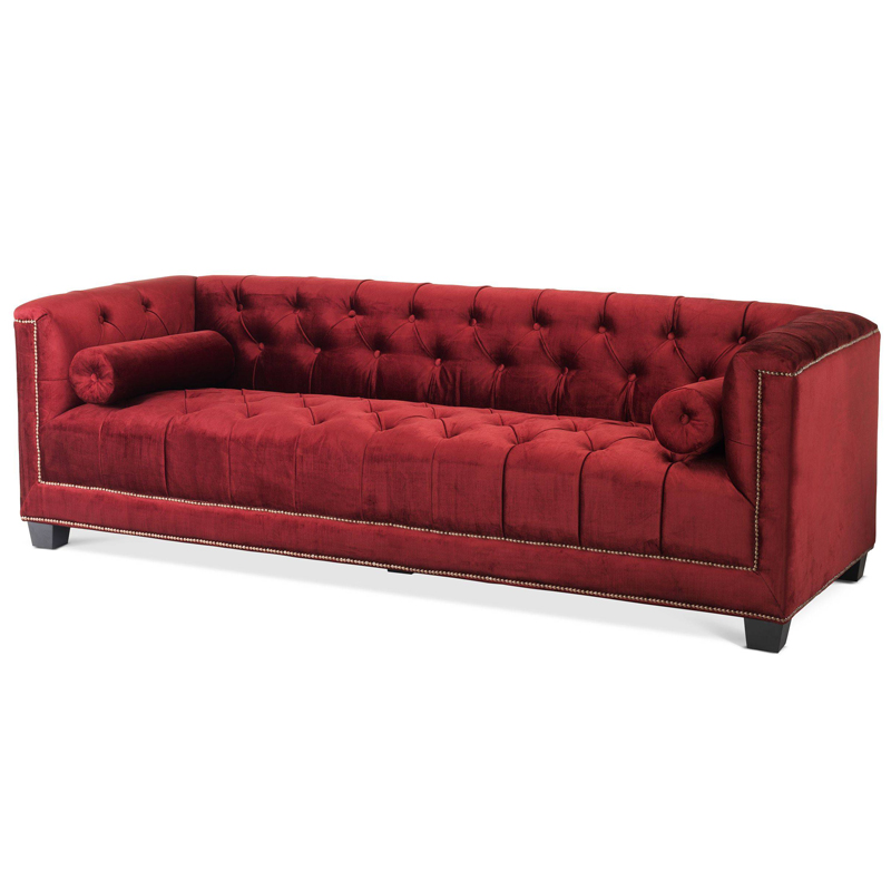 Диван Eichholtz Sofa Paolo red Красный Черный Коричневый Диван Eichholtz Sofa Paolo red Красный Черный Коричневый в Грозном | Loft Concept