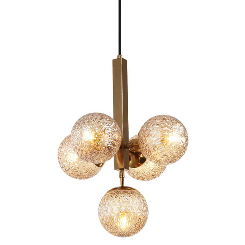 Люстра Perforated Glass Bubbles brown 5 Бронза Коричневый Люстра Perforated Glass Bubbles brown 5 Бронза Коричневый в Грозном | Loft Concept