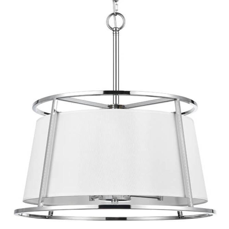 Люстра Alexis Chandelier 50 Хром Белый Люстра Alexis Chandelier 50 Хром Белый в Грозном | Loft Concept