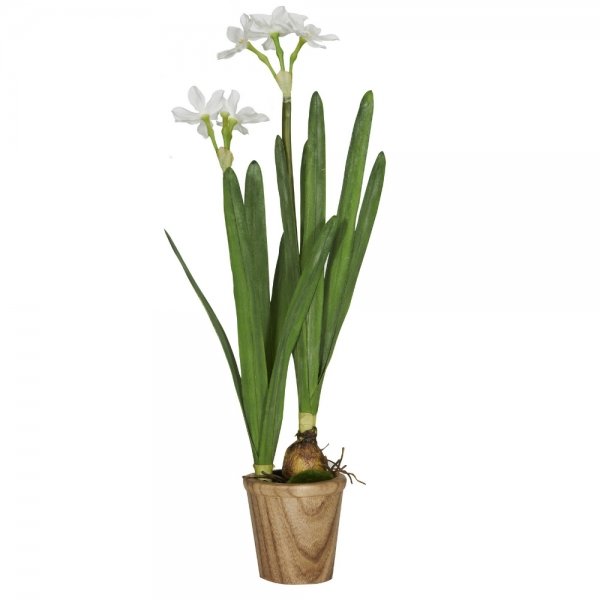 Декоративный искусственный цветок Daffodil Bulbs Белый Зеленый Декоративный искусственный цветок Daffodil Bulbs Белый Зеленый в Грозном | Loft Concept