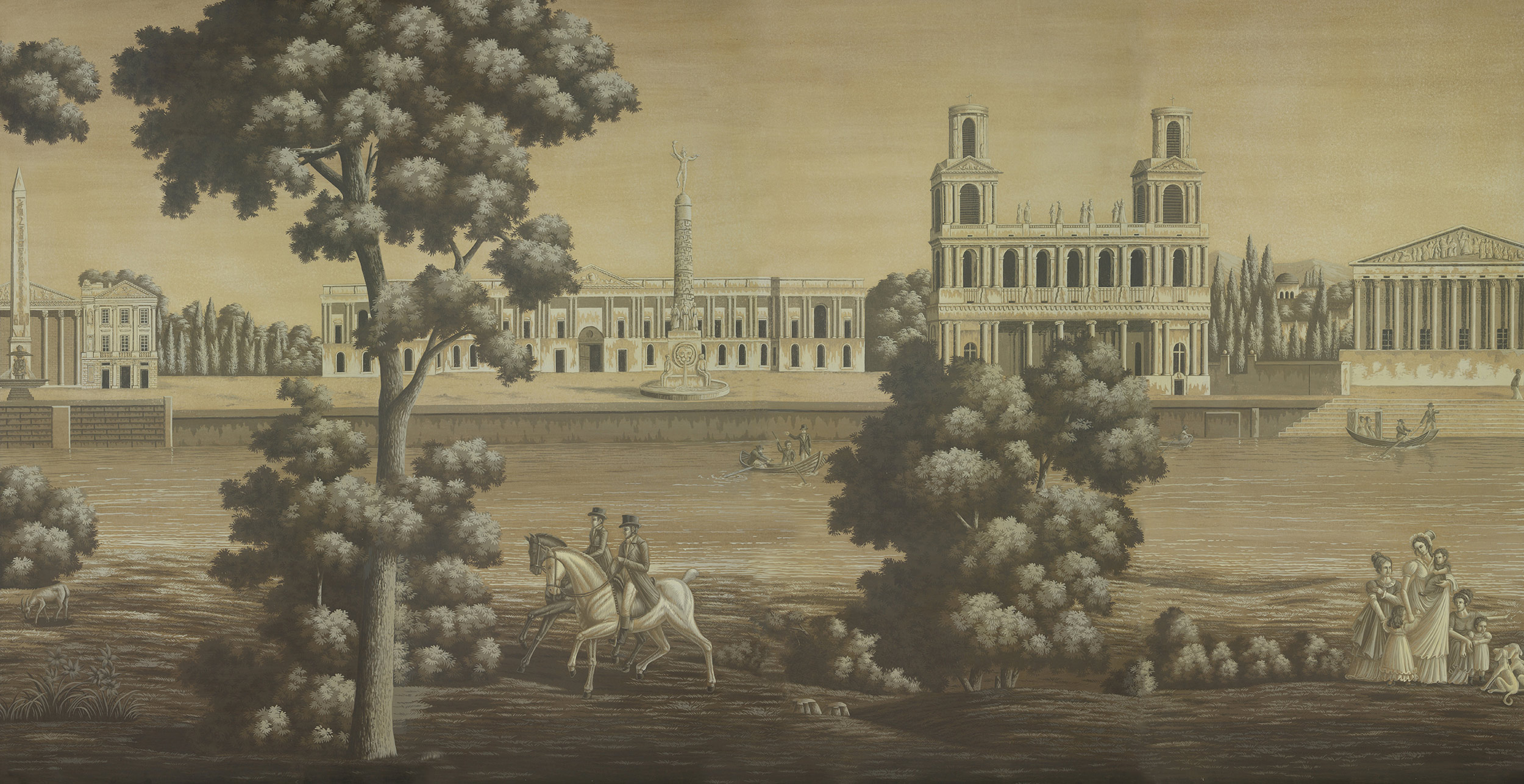 Обои ручная роспись Monuments of Paris Eau Forte on antique scenic Xuan paper Обои ручная роспись Monuments of Paris Eau Forte on antique scenic Xuan paper - постер Loft-Concept в Грозном