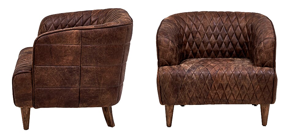 Philadelphia Armchair Кресло из Коричневой Винтажной Кожи Philadelphia Armchair Кресло из Коричневой Винтажной Кожи - Loft-Concept в Грозном