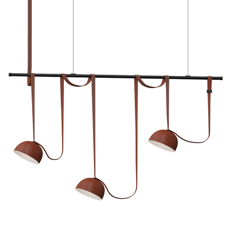 Комплект ременной трековой системы из трех светильников Flos Wireline Lighting Коричневый Черный Комплект ременной трековой системы из трех светильников Flos Wireline Lighting Коричневый Черный в Грозном | Loft Concept