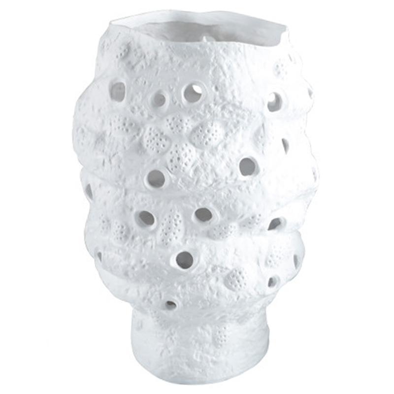 Ваза белая Rie White Vase M Белый Ваза белая Rie White Vase M Белый в Грозном | Loft Concept