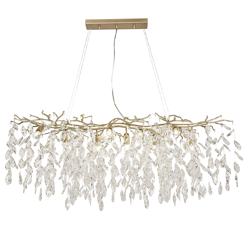 Люстра с хрустальным декором FAIRYTREE LIGHT матовое золото Прозрачный Люстра с хрустальным декором FAIRYTREE LIGHT матовое золото Прозрачный в Грозном | Loft Concept