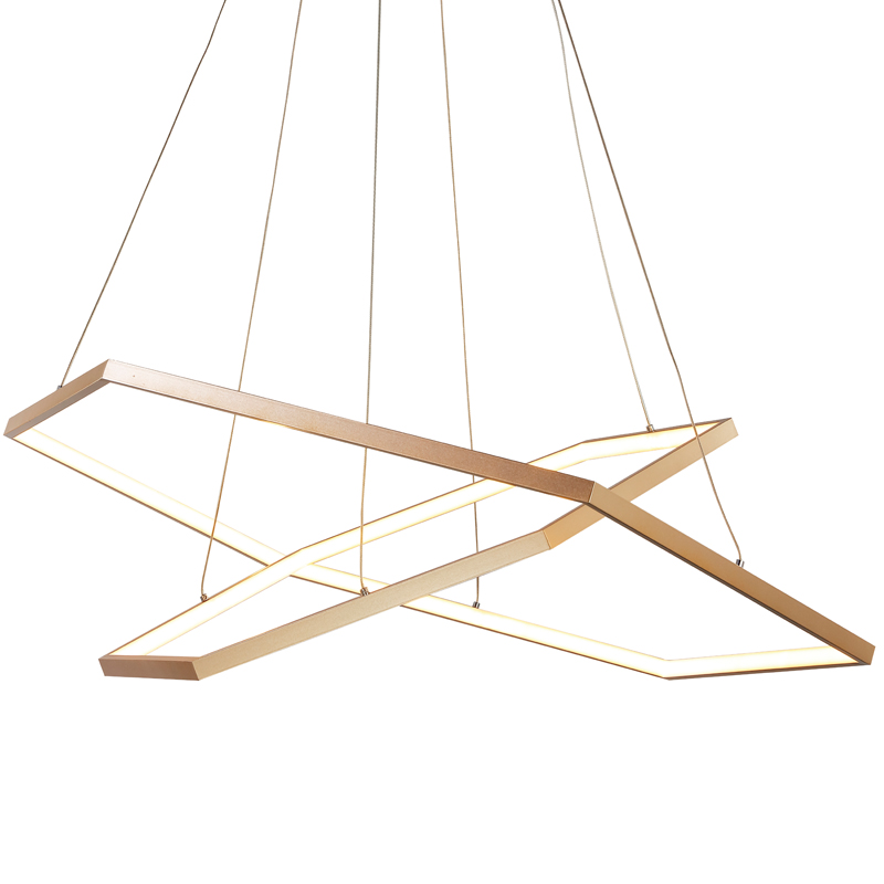 Люстра Hexagon Horizontal Double Золотой Люстра Hexagon Horizontal Double Золотой в Грозном | Loft Concept