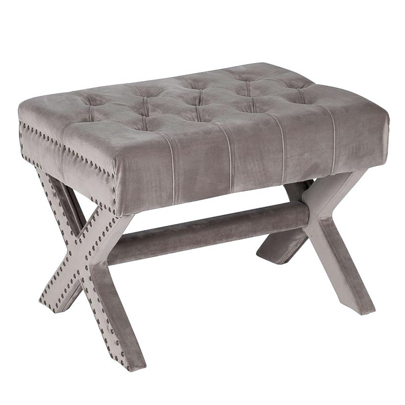 Пуф X Bench Capitone Beige Бежево-серый Пуф X Bench Capitone Beige Бежево-серый в Грозном | Loft Concept
