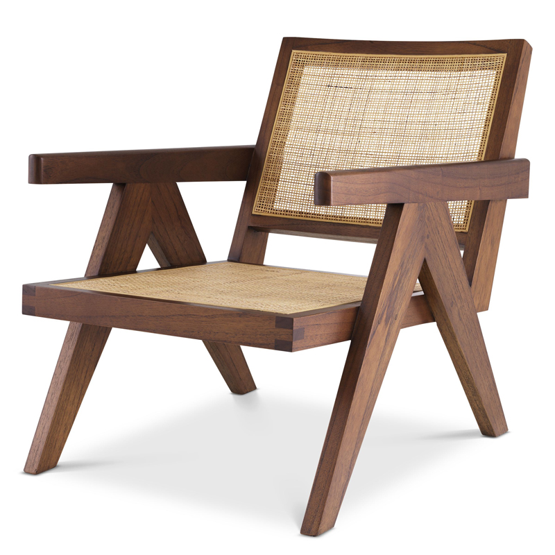 Кресло Eichholtz Chair Aristide brown Коричневый Бежевый в Грозном | Loft Concept 