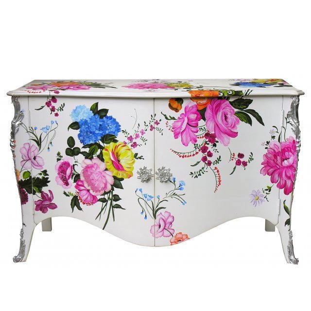 Комод L.XV DRESSER Flowers Серебряный Мульти в Грозном | Loft Concept 