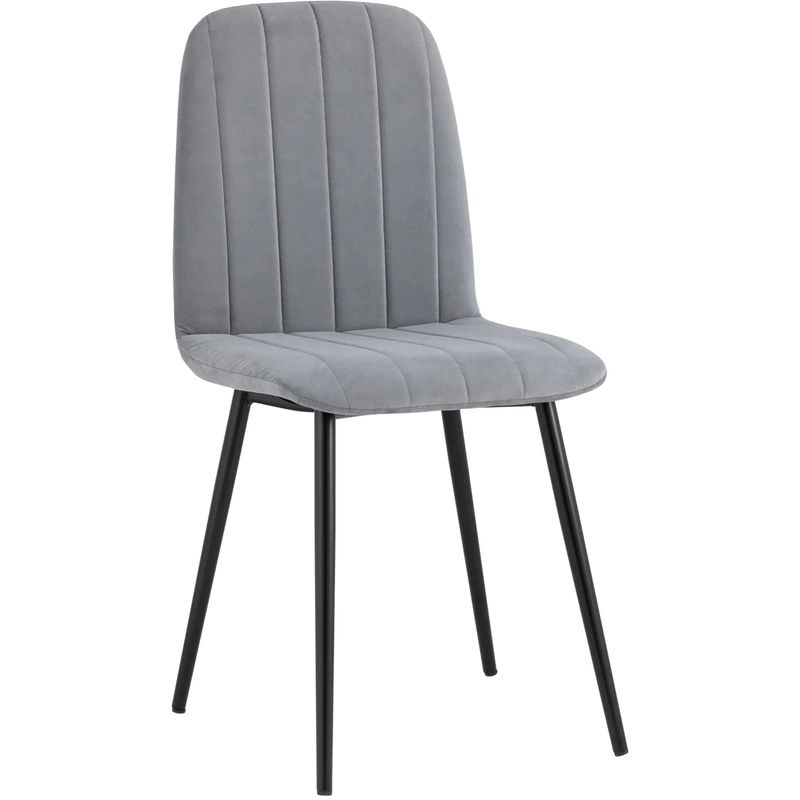 Стул Easy Chair Велюр Серый цвет Серый Черный Стул Easy Chair Велюр Серый цвет Серый Черный в Грозном | Loft Concept
