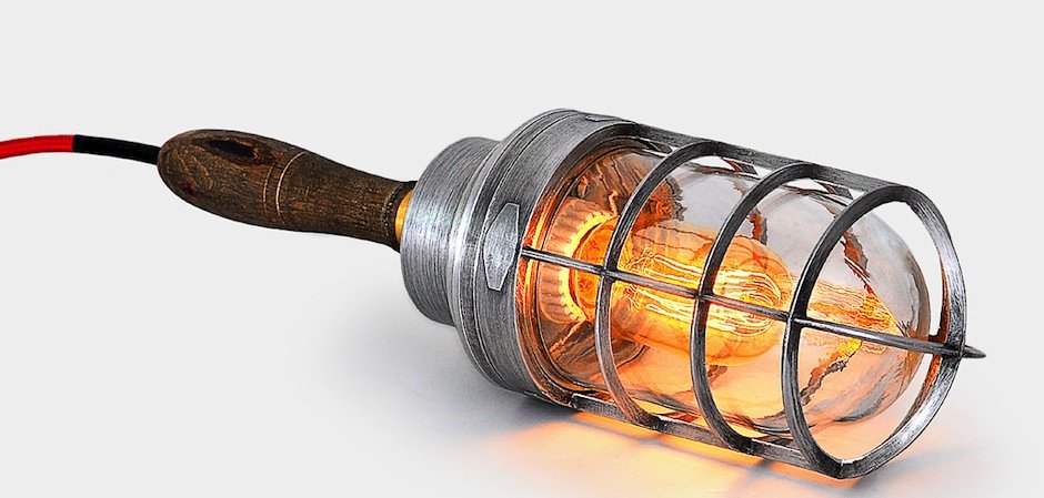 Ручной светильник Steampunk Cage Glass Edison Hanging Lamp Ручной светильник Steampunk Cage Glass Edison Hanging Lamp - Loft-Concept в Грозном