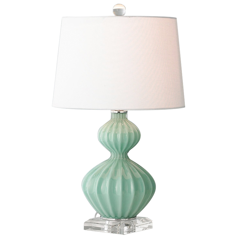 Настольная лампа Loraine Green Table lamp Античный зеленый Настольная лампа Loraine Green Table lamp Античный зеленый в Грозном | Loft Concept