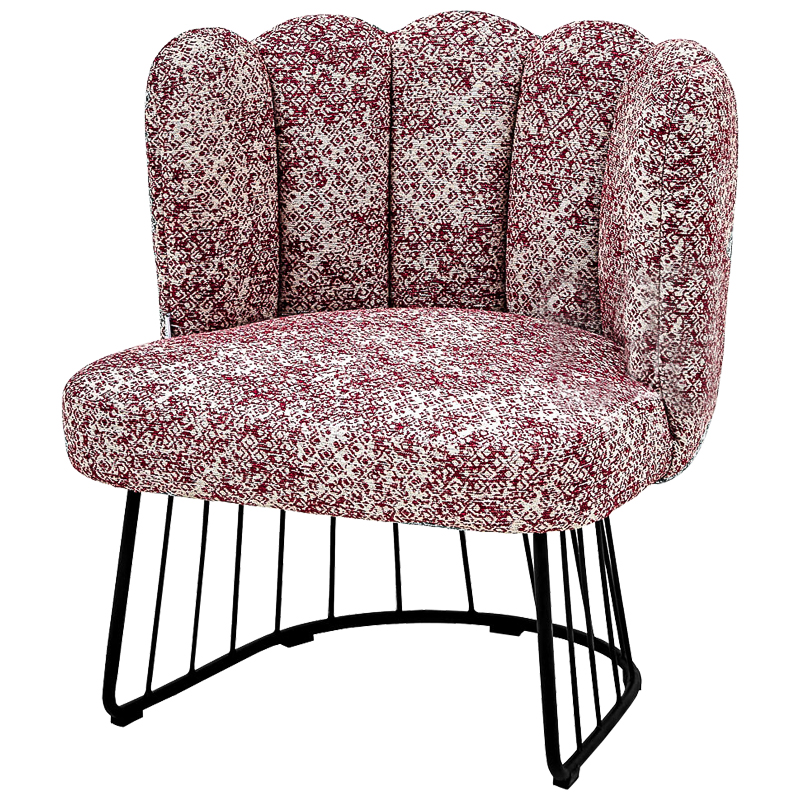 Кресло Noah Armchair cherry-white Бургундский красный Белый Черный Кресло Noah Armchair cherry-white Бургундский красный Белый Черный в Грозном | Loft Concept
