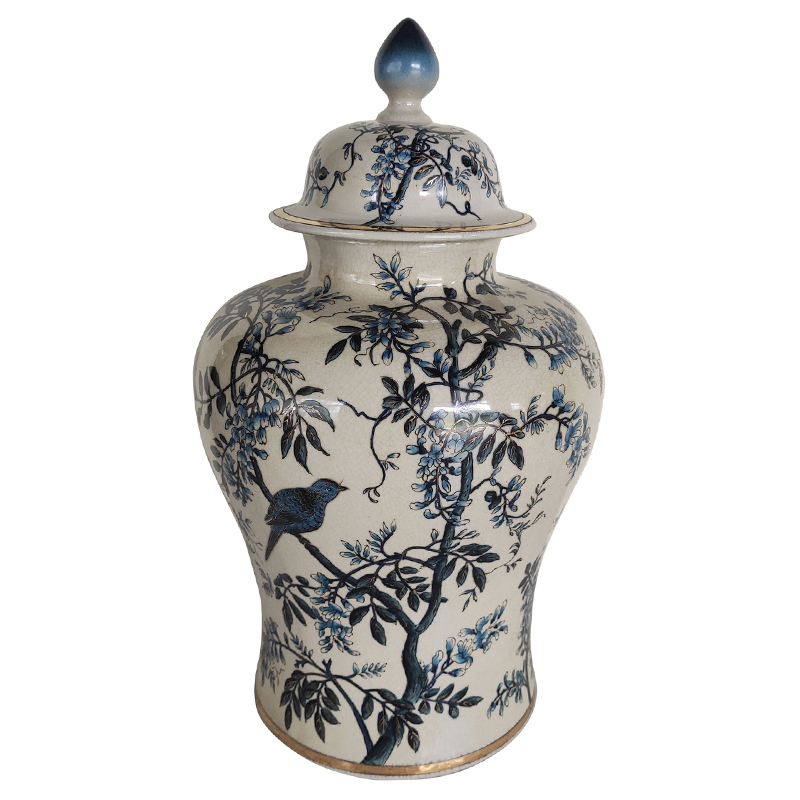 Ваза Blue White Vase Ramao Синий Белый Ваза Blue White Vase Ramao Синий Белый в Грозном | Loft Concept
