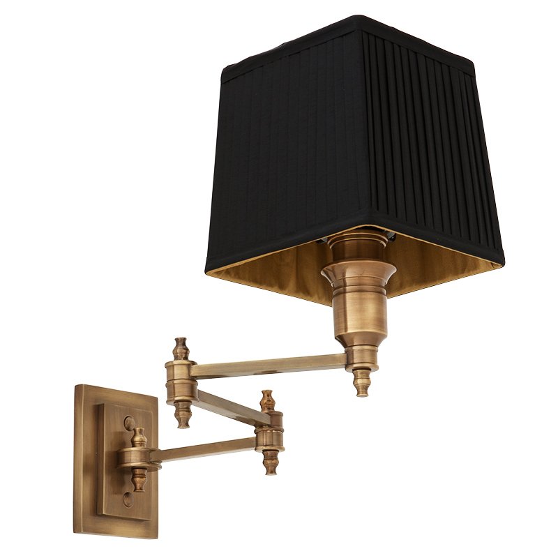 Бра Wall Lamp Lexington Swing Brass+Black Латунь Античная полированная Черный Бра Wall Lamp Lexington Swing Brass+Black Латунь Античная полированная Черный в Грозном | Loft Concept