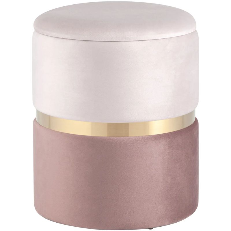Пуф с ящиком Duo светлый розовый Glossy Velor Розовый пастельный Пуф с ящиком Duo светлый розовый Glossy Velor Розовый пастельный в Грозном | Loft Concept