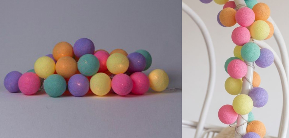 Гирлянда хлопковые фонарики Сotton Ball Ice Cream - Loft-Concept в Грозном