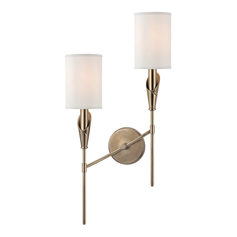 Настенный светильник Wall Sconce TATE 1312L-AGB Латунь Белый Настенный светильник Wall Sconce TATE 1312L-AGB Латунь Белый в Грозном | Loft Concept