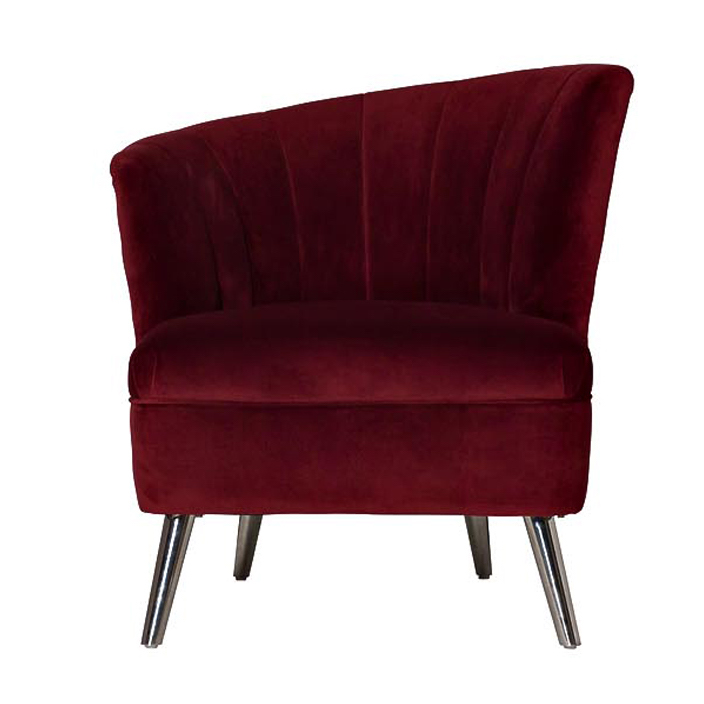 Кресло Moore Armchair Бургундский красный Нержавеющая сталь Кресло Moore Armchair Бургундский красный Нержавеющая сталь в Грозном | Loft Concept