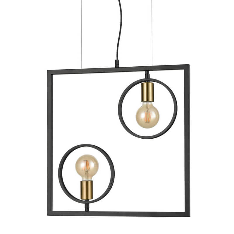 Люстра Loft Rings Ligh 2 Черный Золотой Люстра Loft Rings Ligh 2 Черный Золотой в Грозном | Loft Concept