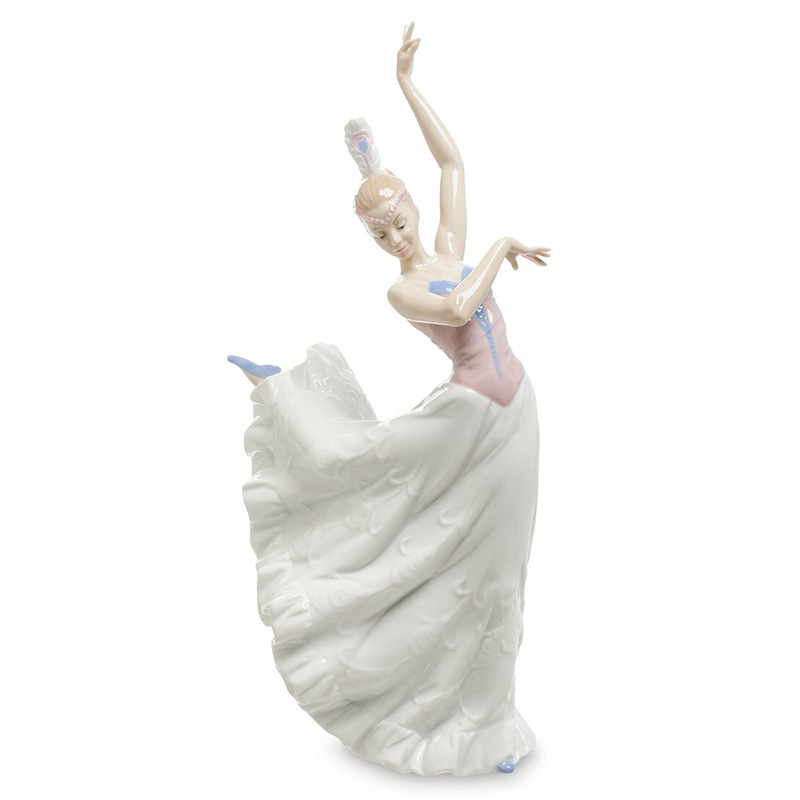 Статуэтка фарфоровая Танцовщица Charming Statuette Белый Розовый Серо-голубой Бежевый Статуэтка фарфоровая Танцовщица Charming Statuette Белый Розовый Серо-голубой Бежевый в Грозном | Loft Concept