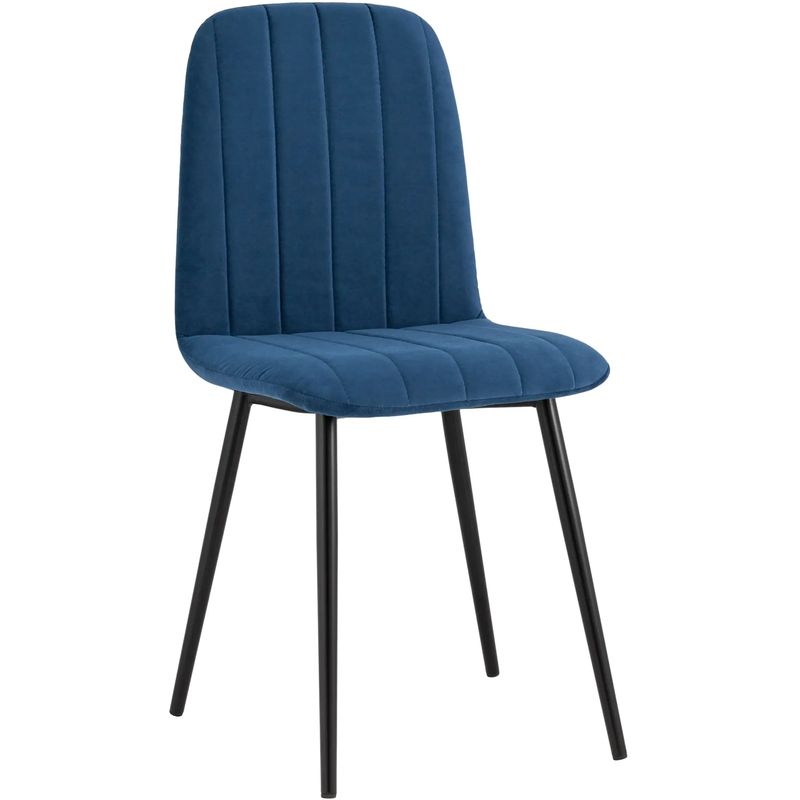 Стул Easy Chair Велюр Синий цвет Синий Черный Стул Easy Chair Велюр Синий цвет Синий Черный в Грозном | Loft Concept