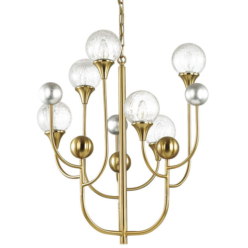 Люстра Benniga Chandelier 6 Золотой Прозрачный (Transparent) Люстра Benniga Chandelier 6 Золотой Прозрачный (Transparent) в Грозном | Loft Concept