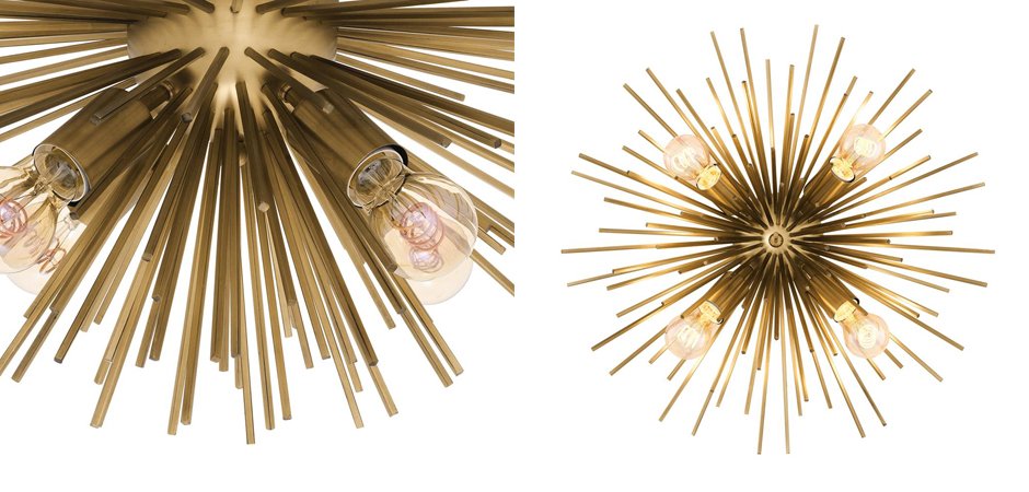 Потолочный светильник Ceiling Lamp Boivin Brass Потолочный светильник Ceiling Lamp Boivin Brass - Loft-Concept в Грозном