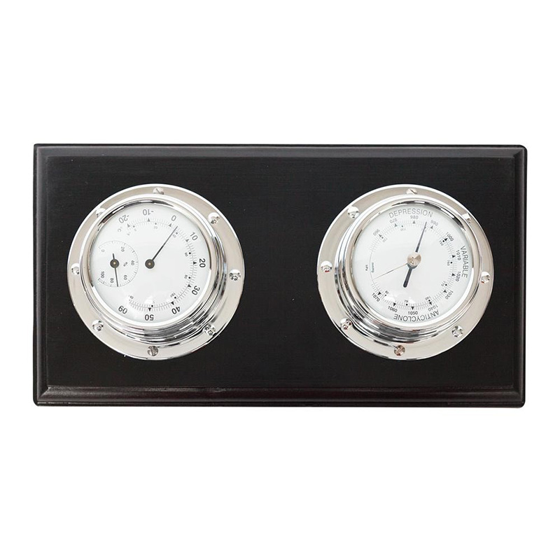 Настенный термометр/барометр Victorian Era Thermometer/Barometer Черный Никель Настенный термометр/барометр Victorian Era Thermometer/Barometer Черный Никель в Грозном | Loft Concept
