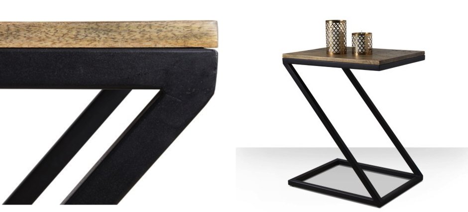 Приставной стол Industrial Rust Z Table Приставной стол Industrial Rust Z Table - Loft-Concept в Грозном