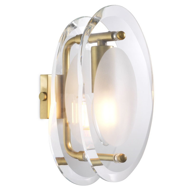 Бра Eichholtz Wall Lamp Sublime Латунь Античная полированная Прозрачный Бра Eichholtz Wall Lamp Sublime Латунь Античная полированная Прозрачный в Грозном | Loft Concept