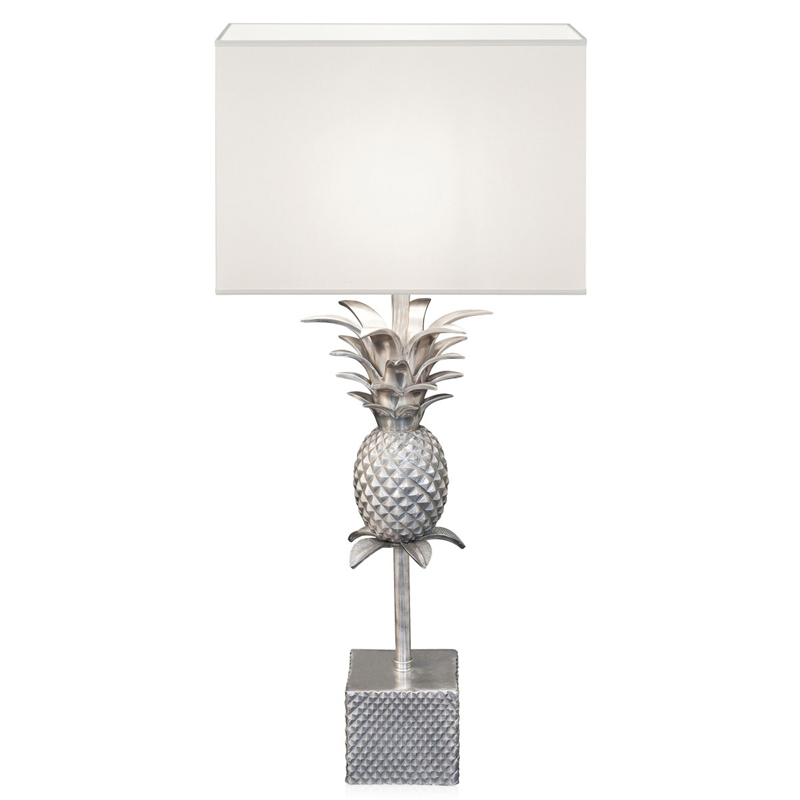 Настольная лампа LAMPTABLE PINEAPPLE STRAIGHT white Белый Серебряный Настольная лампа LAMPTABLE PINEAPPLE STRAIGHT white Белый Серебряный в Грозном | Loft Concept