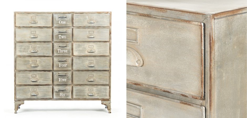 Комод металлический в стиле лофт Oscar Drawer Cabinet Комод металлический в стиле лофт Oscar Drawer Cabinet - Loft-Concept в Грозном