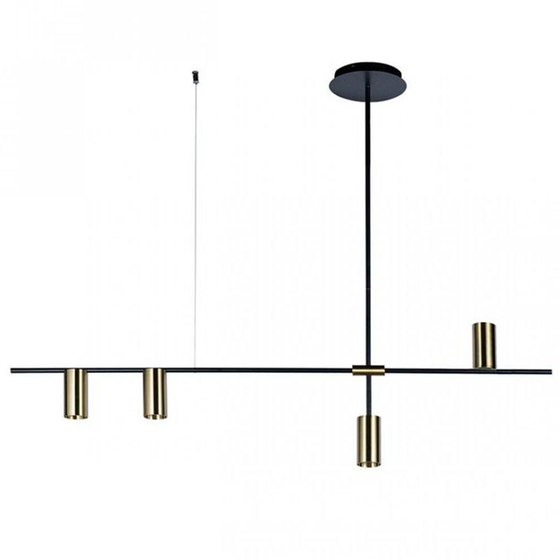 Подвесной светильник TRIBES LINEAR PENDANT 4 плафона Глянцевое золото Черный в Грозном | Loft Concept 