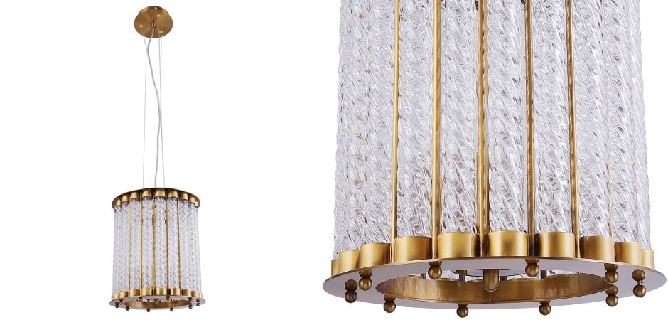 Люстра Glass Spirals Cylinder Люстра Glass Spirals Cylinder - Loft-Concept в Грозном