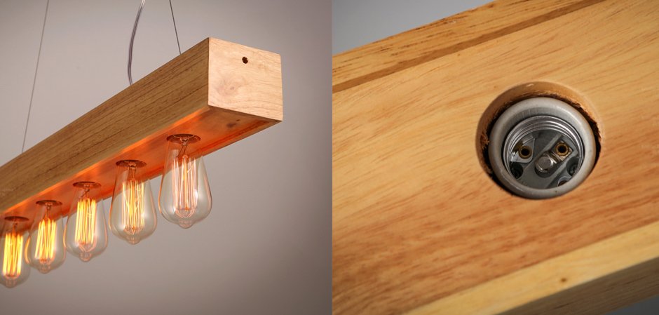 Люстра Loft Wooden Lighting Line Pendant Люстра Loft Wooden Lighting Line Pendant - Loft-Concept в Грозном
