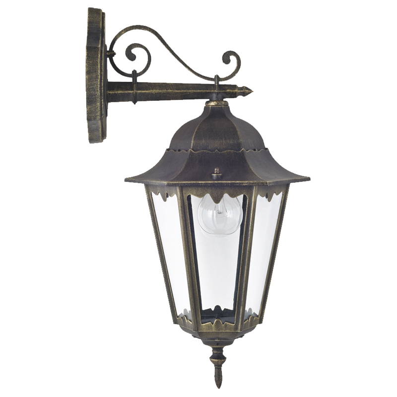 Уличный светильник Leclerc sconce II Винтажный черный Прозрачное Стекло Уличный светильник Leclerc sconce II Винтажный черный Прозрачное Стекло в Грозном | Loft Concept