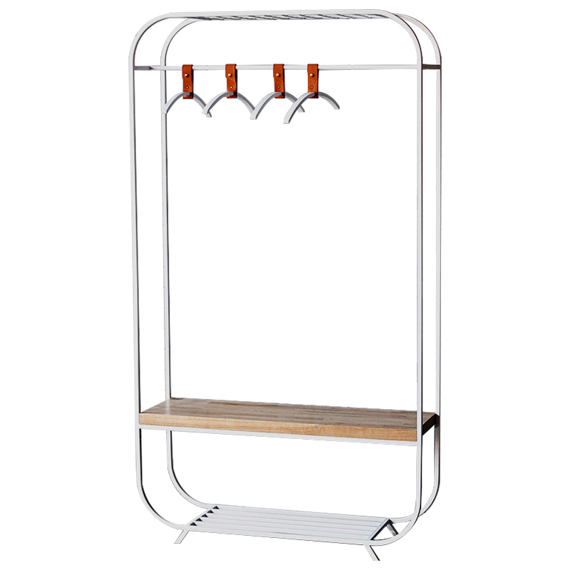 Рейл Hardin White Industrial Metal Rust Clothes Rail Белый Светлый дуб Рейл Hardin White Industrial Metal Rust Clothes Rail Белый Светлый дуб в Грозном | Loft Concept