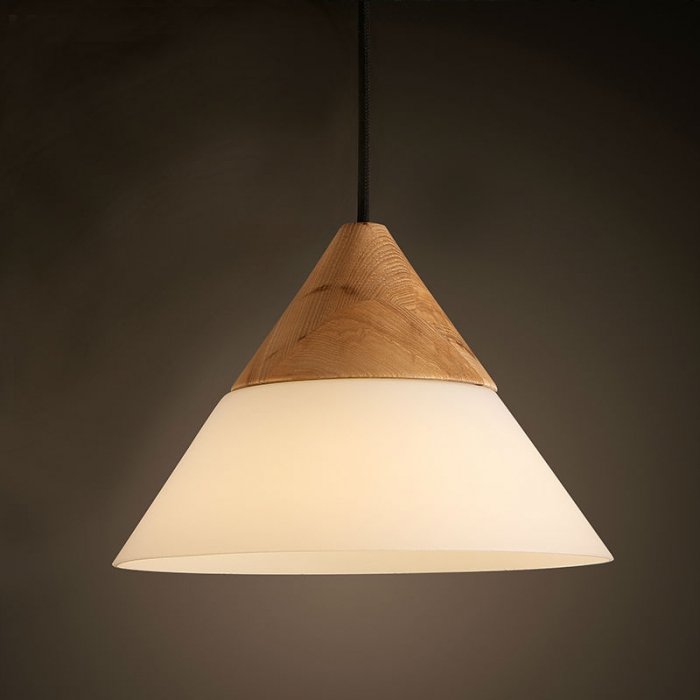 Подвесной светильник Opaque Light Fat Белый Белый дуб Подвесной светильник Opaque Light Fat Белый Белый дуб в Грозном | Loft Concept