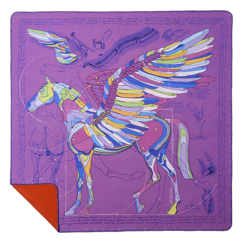 Плед Hermes Pegasus Purple Plaid Мульти Лиловый Плед Hermes Pegasus Purple Plaid Мульти Лиловый в Грозном | Loft Concept