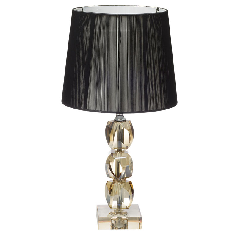 Настольная лампа Gold Crystal Base Table Lamp Черный Настольная лампа Gold Crystal Base Table Lamp Черный в Грозном | Loft Concept