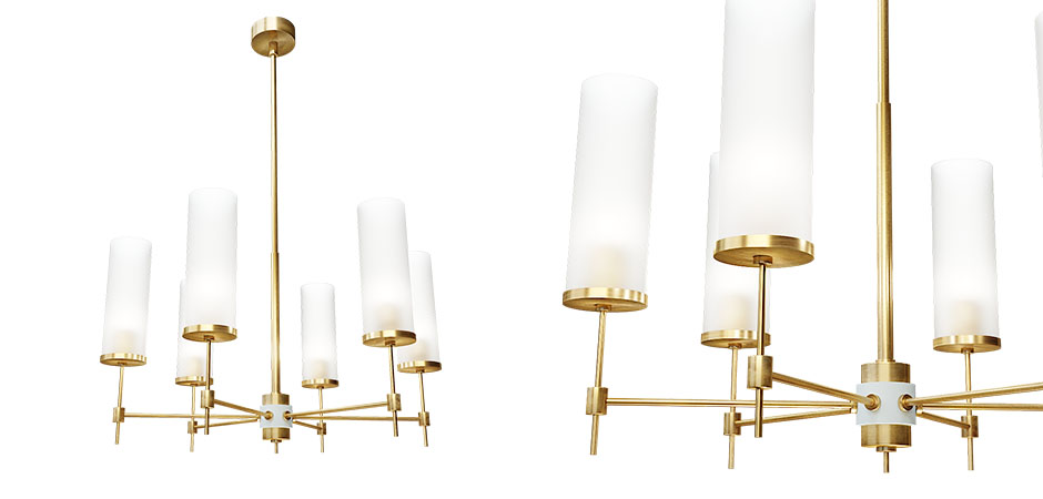 Люстра Дизайнерская Candle Holder из Сатинированной Латуни Люстра Дизайнерская Candle Holder из Сатинированной Латуни - Loft-Concept в Грозном